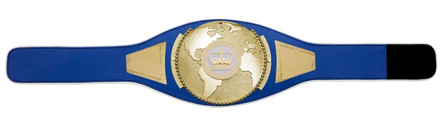 CHAMPIONSHIP BELT PROGLOBE/G/WHTGEMG - AVAILABLE IN 6+ COLOURS